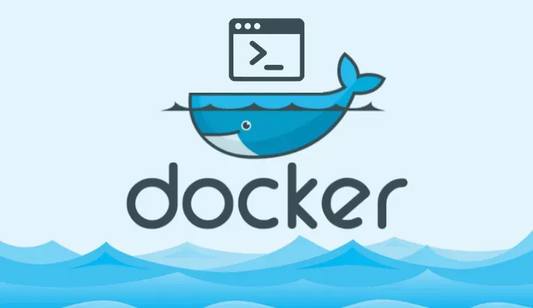 Imagem princial: Logo do Docker carregado o ícone com desenho do terminal